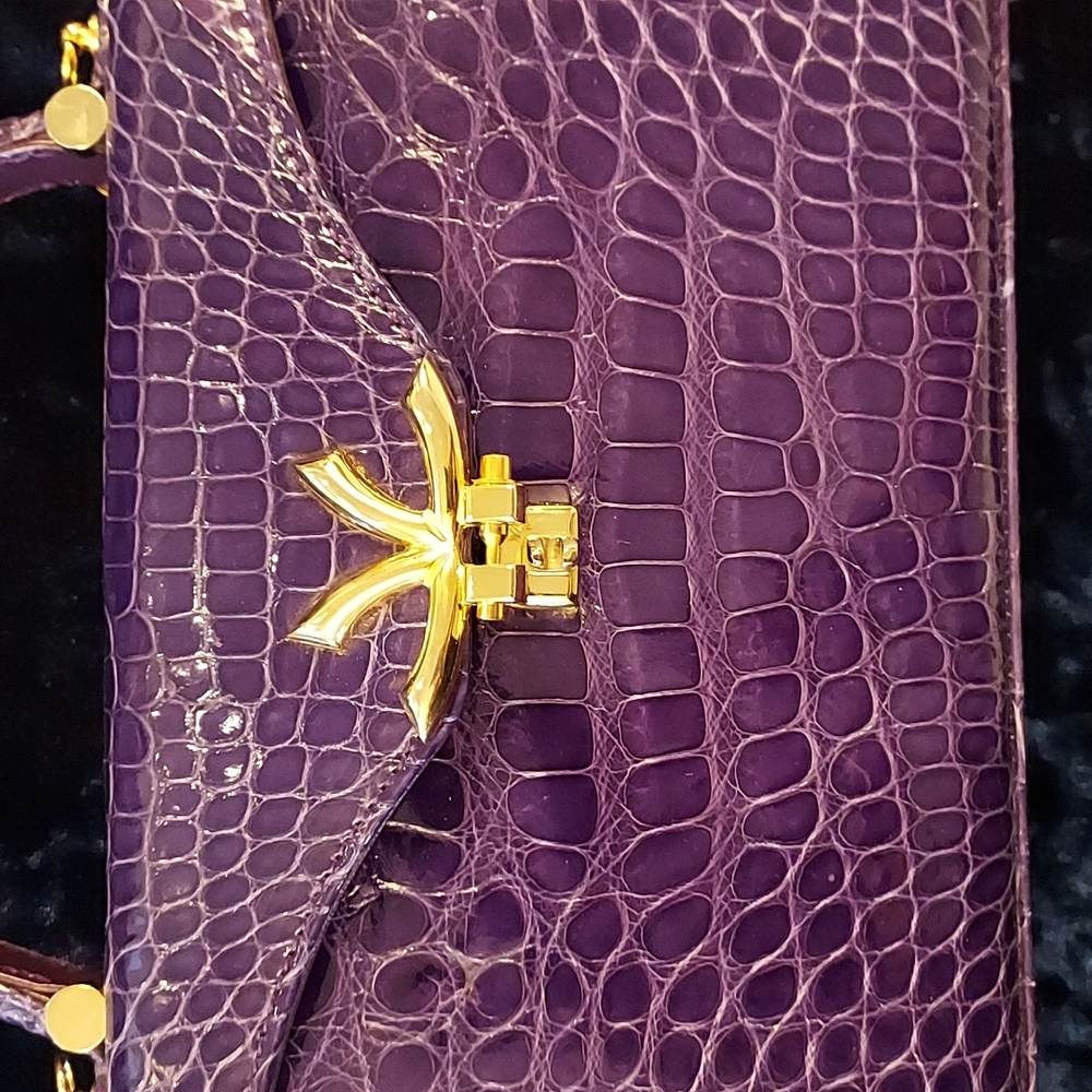 VINTAGE Crocodile Skin Purse Made in Vasadina, Italy